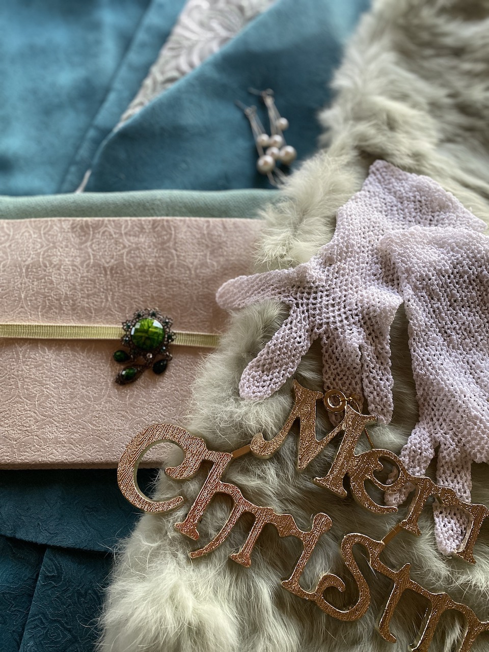 クリスマス名古屋帯 赤×金 【クリスマスの煌めき】 